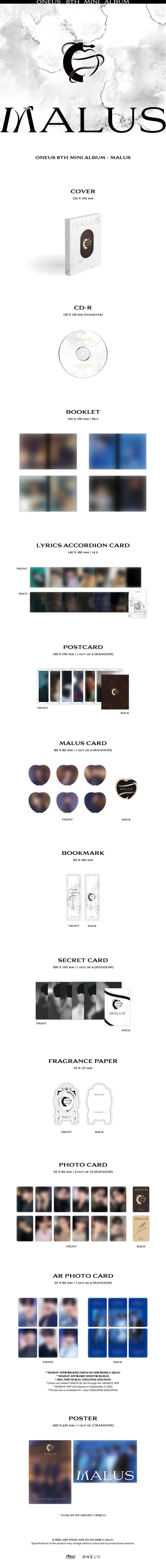 ONEUS - 8th Mini Album [MALUS] MAIN Ver.   Description