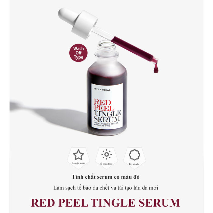 Tẩy Tế Bào Chết So'Natural Red Peel Tingle Serum— dep7ngay