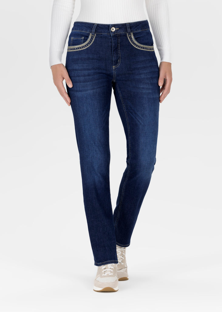 6/8-Hose Igor in Stretch-Denim in Blau