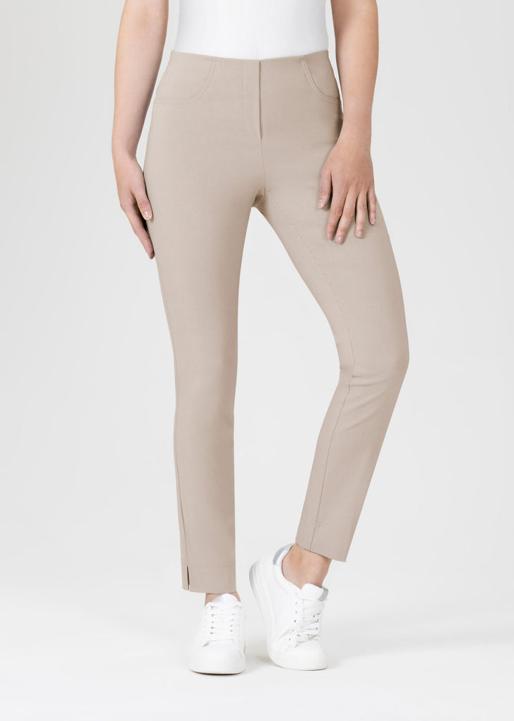 Stretchhose Ina Beige Knöchellänge in in