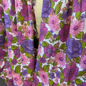 1960's Purple Floral Curtains