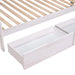 Twin over Full Wood Bunk Bed with 2 Drawers, White