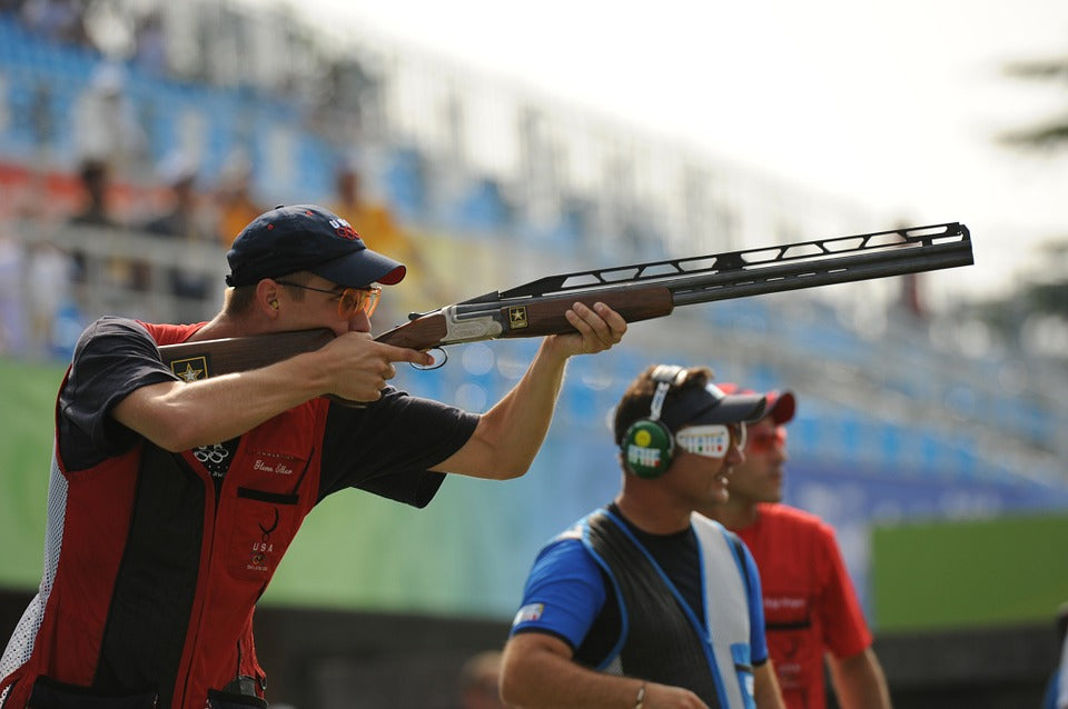 An Olympic clay shooter