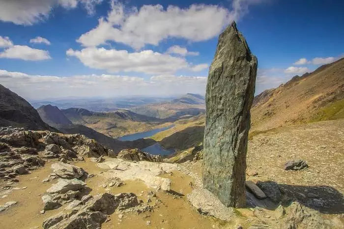 A view from a vantage point over Snowdon