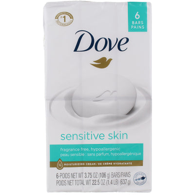 Dove Solid Hand Soap, Unscented, 3.17 Oz, Carton Of 12 Bars