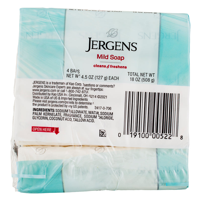 Jergens Bar Soap, 4.5 oz, 4 Ct