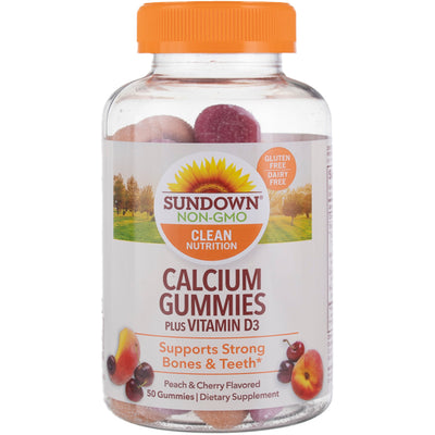 Sundown Naturals Calcium Supplements, Gummies, 50 Count
