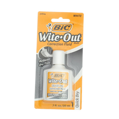 BIC WOPFP11 Wite-Out 2-in-1 Correction Fluid, 15 ml Bottle, White – Vitabox