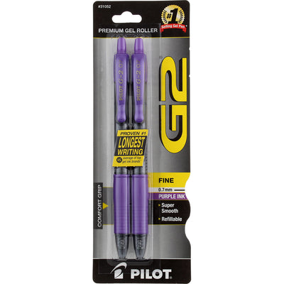 Pilot G2 Retractable Premium Gel Pens in Navy Blue - Fine Point