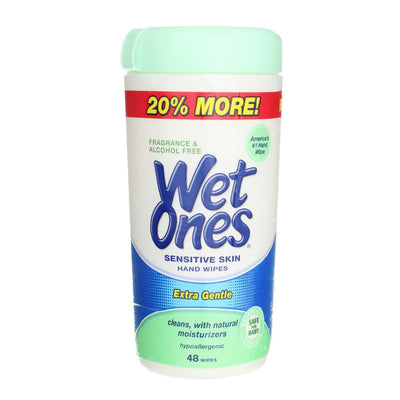 Wet Ones 04703 Antibacterial Moist Towelette Cloth 5.75 x 7.5 White  40-Dispenser (1 Pack) 