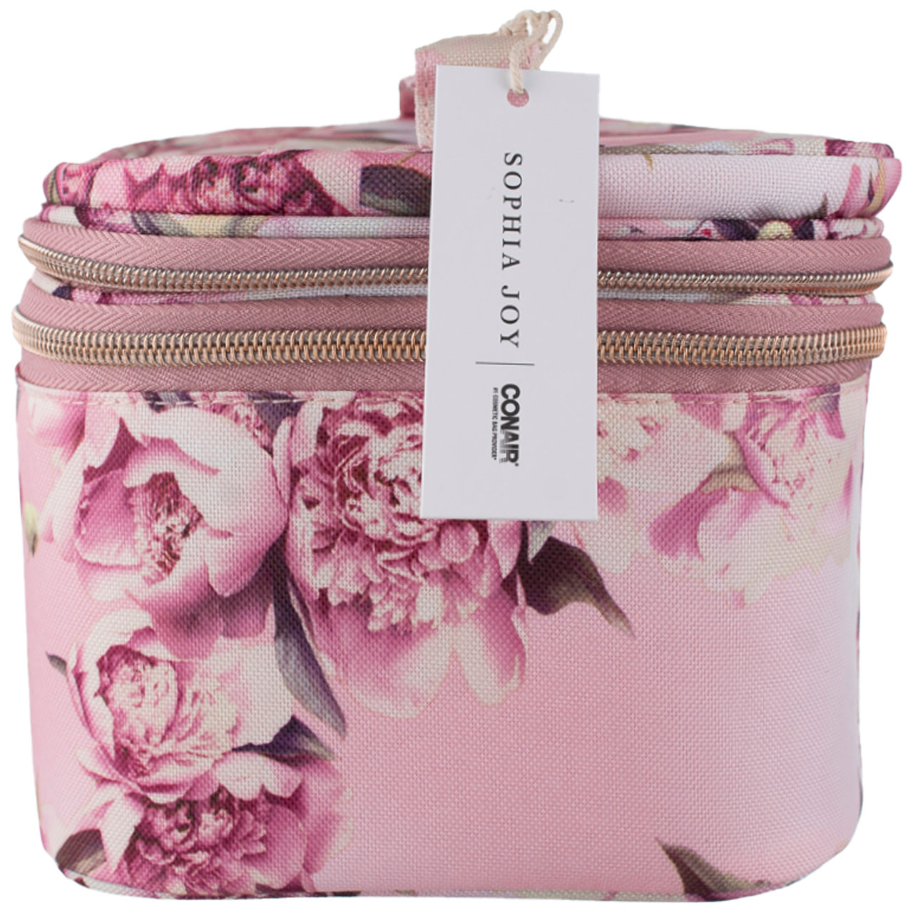 Conair Sophia Joy Train Case Cosmetic Bag, Pink Floral – Vitabox
