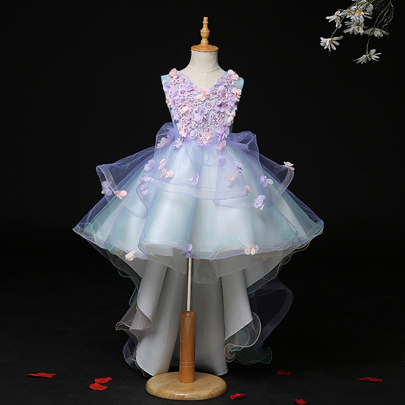Girl Floral Print Fluffy Princess Dress – marryshe