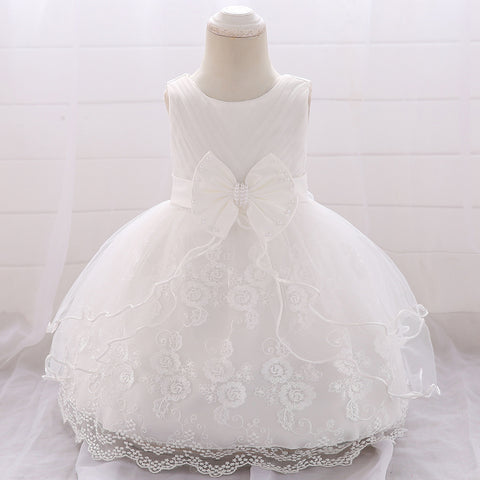 Baby Girl Cute Flower Girl Puffy Princess Party Dress Birthday Party D ...