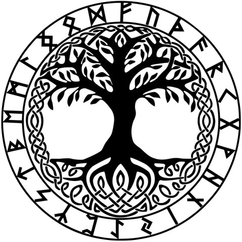 Yggdrasil with Futhark in the Rune Circle