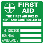 First aid box is controlled by safety sign (IN5)