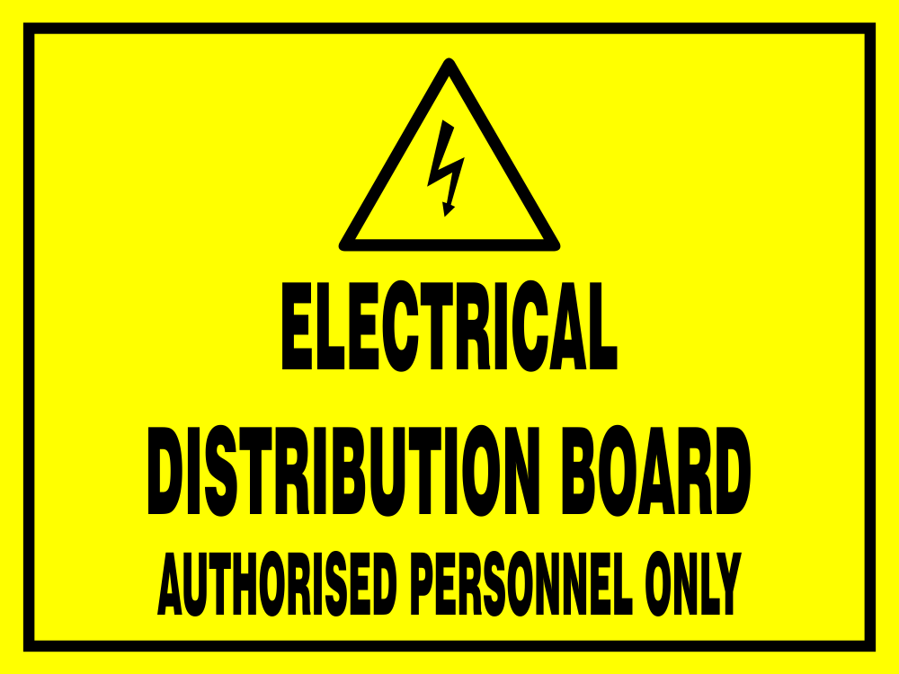 Electrical Distribution board safety sign (EDB01) Safety Sign Online