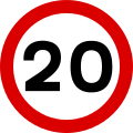 Speed limit 20 safety sign (SL20) | Safety Sign Online
