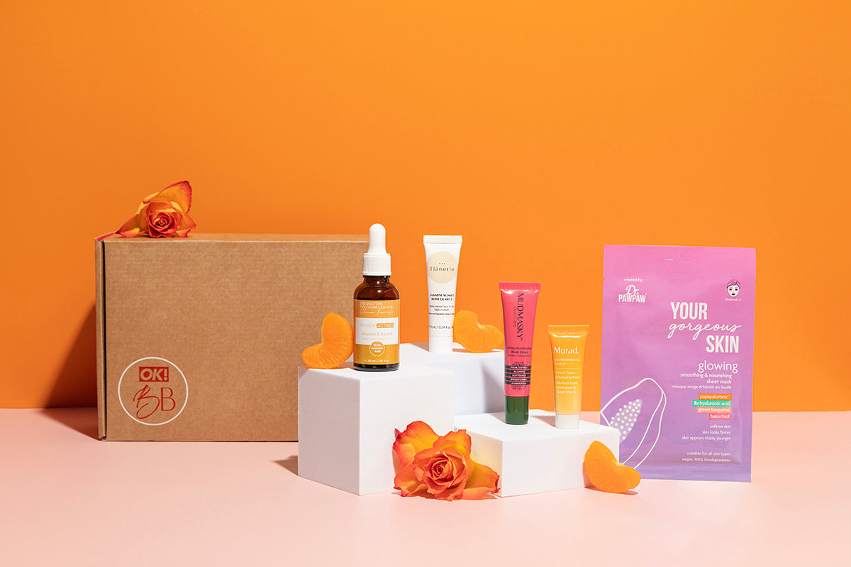 Uncovering your next OK! Beauty Box - the Glow & Go Edit Edit, worth over £95