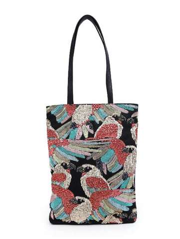 Black Birds Tote Bag By The Purple Sack now available at Trendroots
