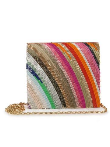 Over The Rainbow Clutch Bag By The Purple Sack now available at Trendroots