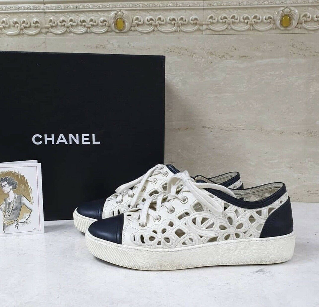 chanel cut out sneakers