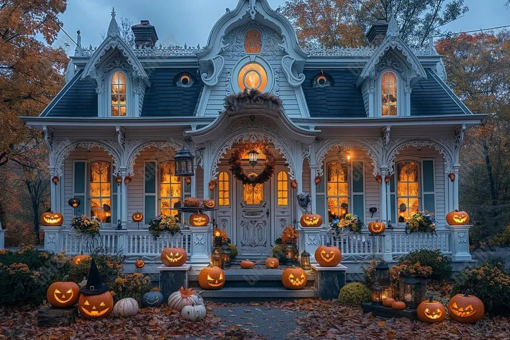 Gatsby Haunted Halloween Porch Photography Backdrop Gbsx-00904