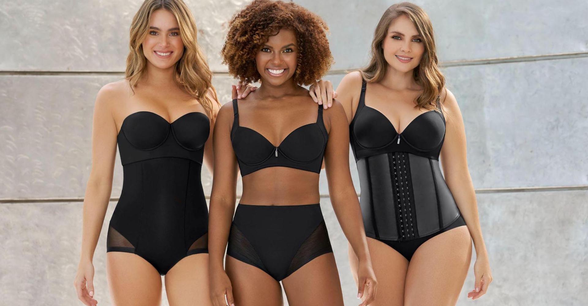 trio of black shapewear