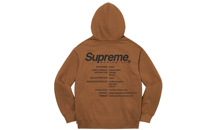 Supreme Worldwide Hooded Sweatshirt Olive - N/A