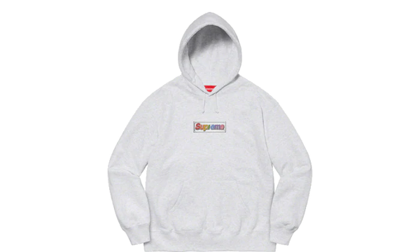 Supreme Bling Box Logo Hooded Sweatshirt Grey – Izicop