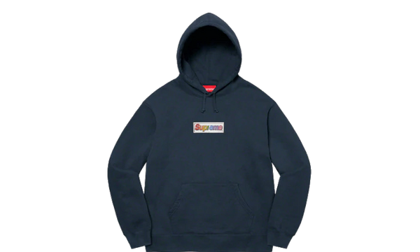 Supreme Bling Box Logo Hooded Sweatshirt Navy – Izicop