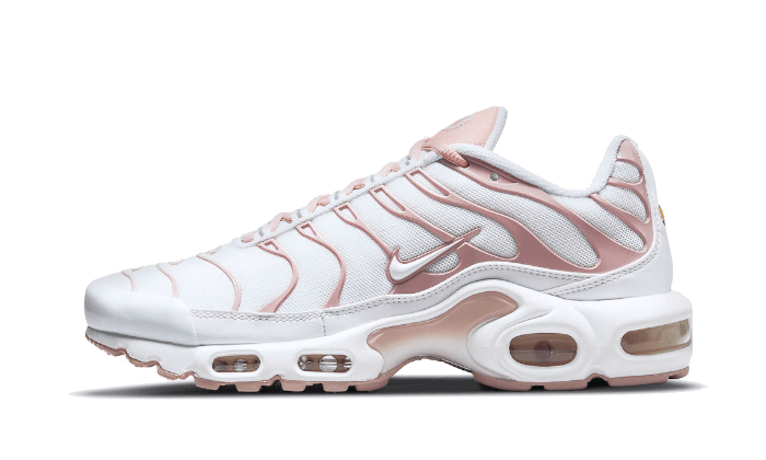 pink and white nike air max plus