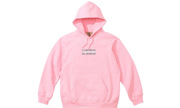 Supreme Burberry Box Logo Hoodie Pink – Izicop