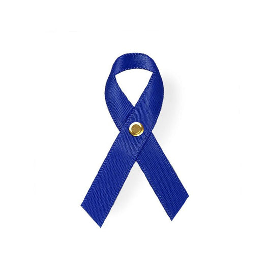 Personalized Colon Cancer Ribbon (Dark Blue) Pack of 10 - Celebrate Prints