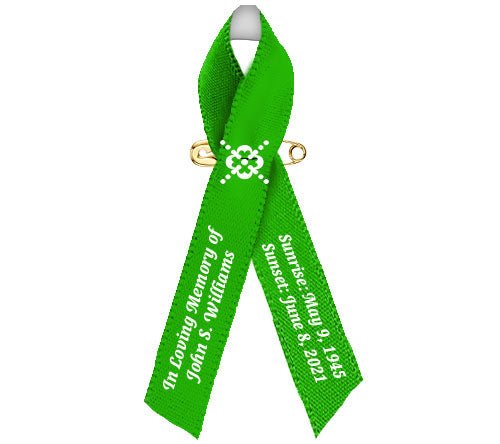 Liver cancer awareness emerald green ribbon Art Print by Let