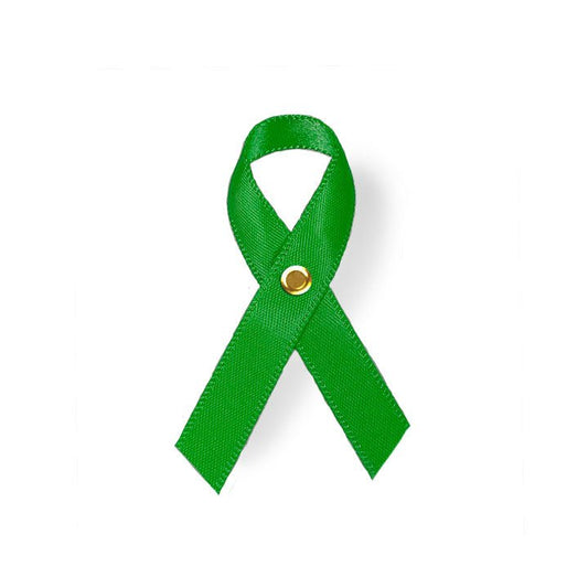 Liver Cancer Ribbon Personalized (Emerald Green) - Pack of 10