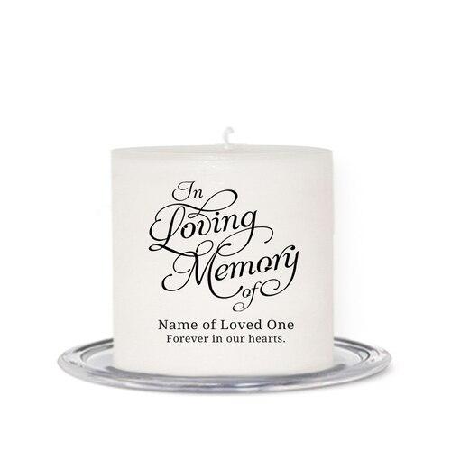 Funeral Memorial Before After Photo Pillar Candle