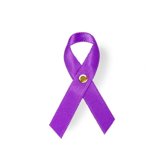 Violet Cancer Ribbon, Awareness Ribbons (No Personalization) - 10 Pack