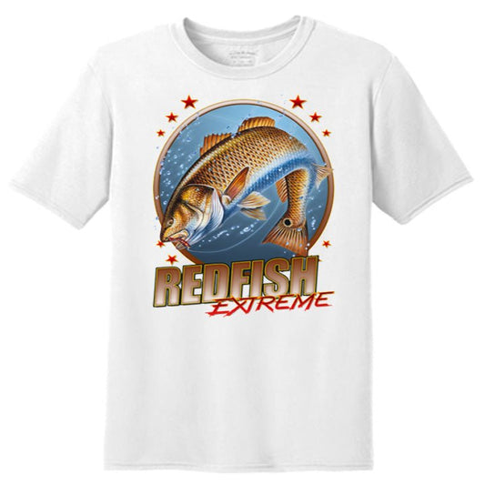 Fair Game Redfish Fishing T-Shirt, red drum, Fishing Graphic Tee-Light  Blue-Adult XL 