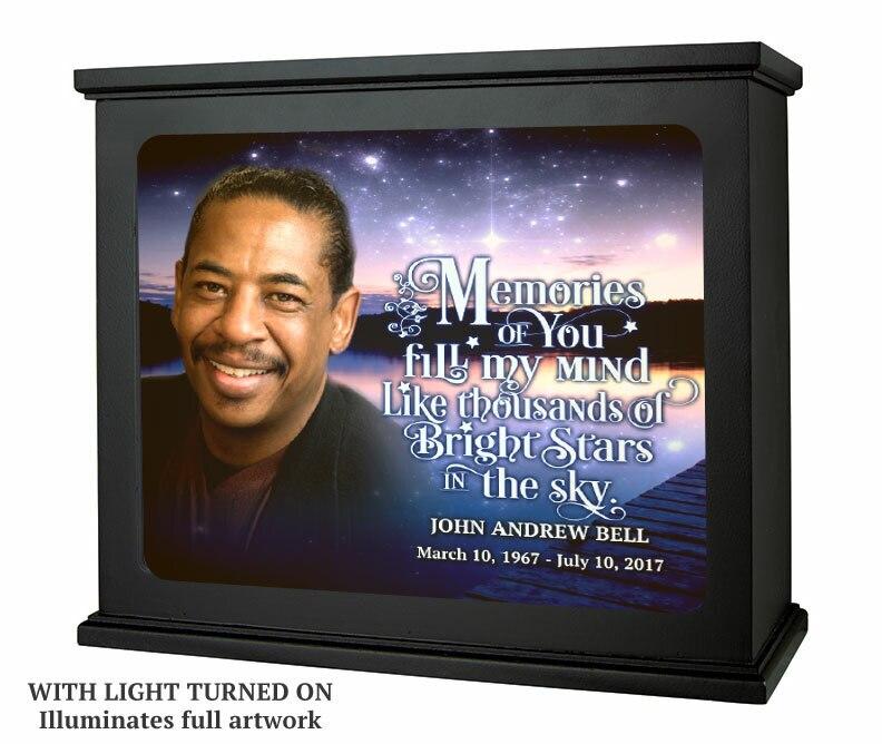 Starry Night Photo Memorial Light Box - Celebrate Prints