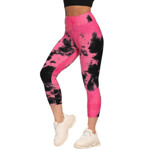 Pink #LoveAndBling Capri Leggings — Diamond Fire Rhinestones