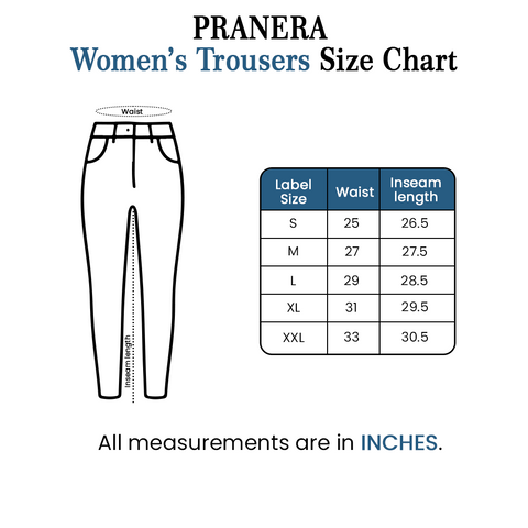 Size chart - MENS TRACK PANT – Pranera