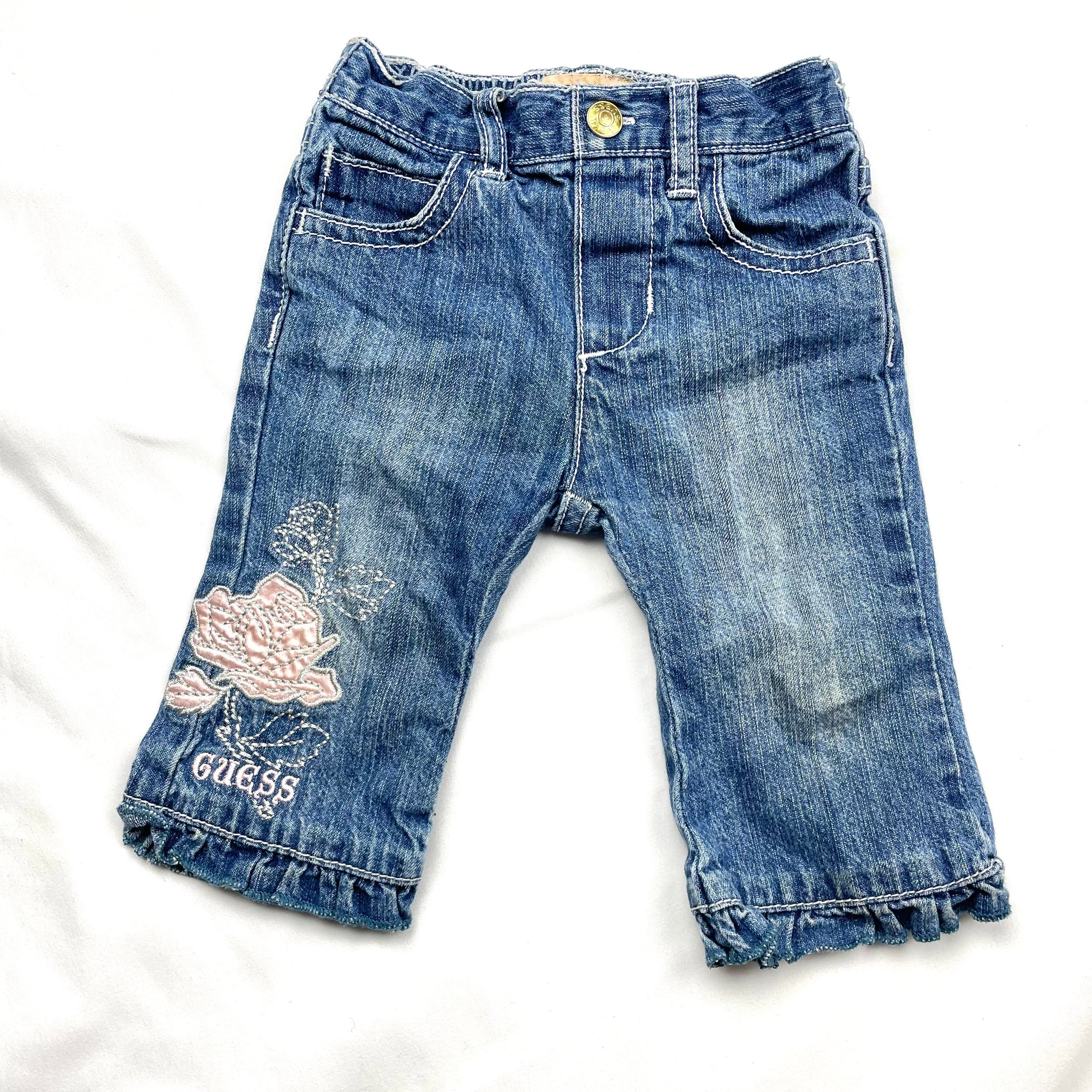 guess embroidered jeans