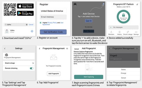 Fingerprint Lock APP usage