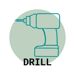Drill for portable toilet installation