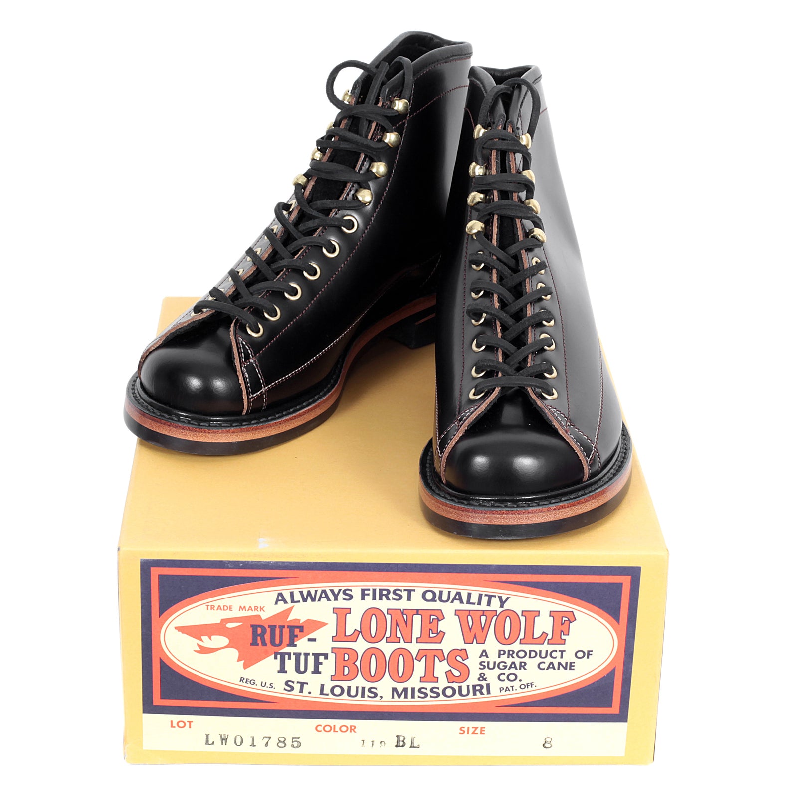 Lone Wolf Mens Black Leather Calf High LW01785 Goodyear Welted