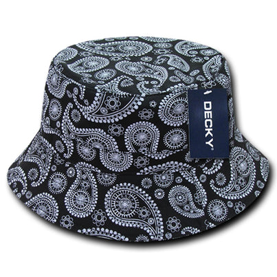 Decky 459 Paisley Bandana Design Bucket Hats Fitted Buckets Caps Cotton Wholesale