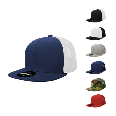 Decky 1052 Trucker Hats Snapback Baseball Caps 6 Panel Flat Bill Blank Wholesale