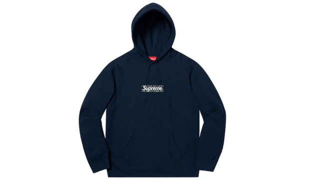Bandana Box Logo Hooded Sweatshirt Navy – TheSoleClubz
