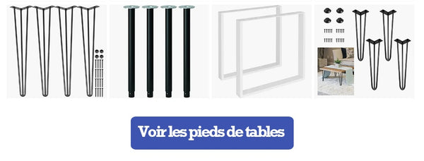 Pieds de table résine