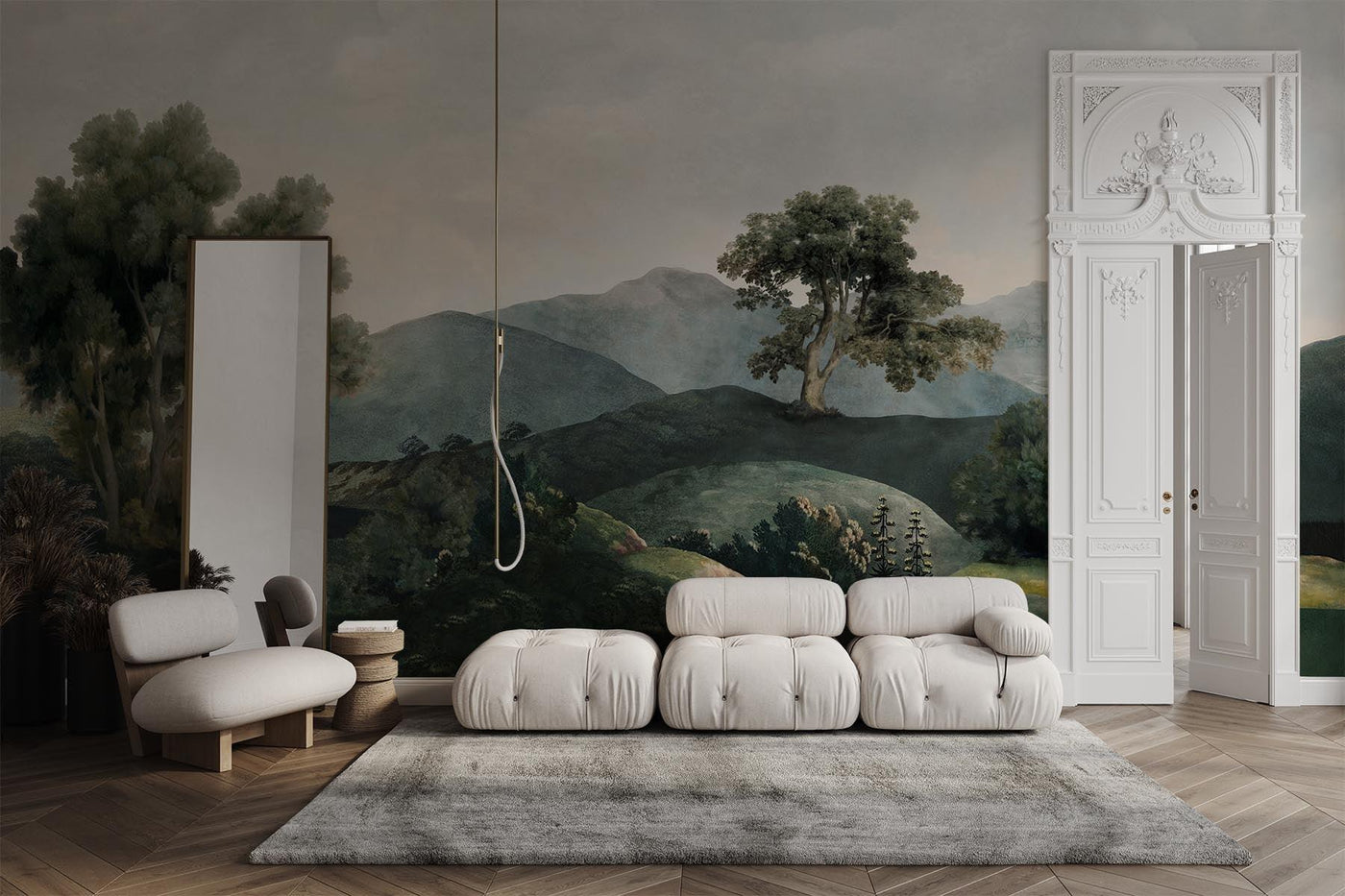 Vintage Countryside Painting Wall Mural Reusable Wall Paper  Etsy   Countryside wallpaper Wall painting Wall murals